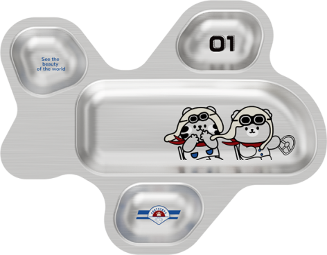 Cute High Quality Stainless Steel Plates OEM/ODM Airplane Children's Plates