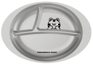 Food 304 Stainless Steel Plate for Kids Baby Dining Children Dinnerware