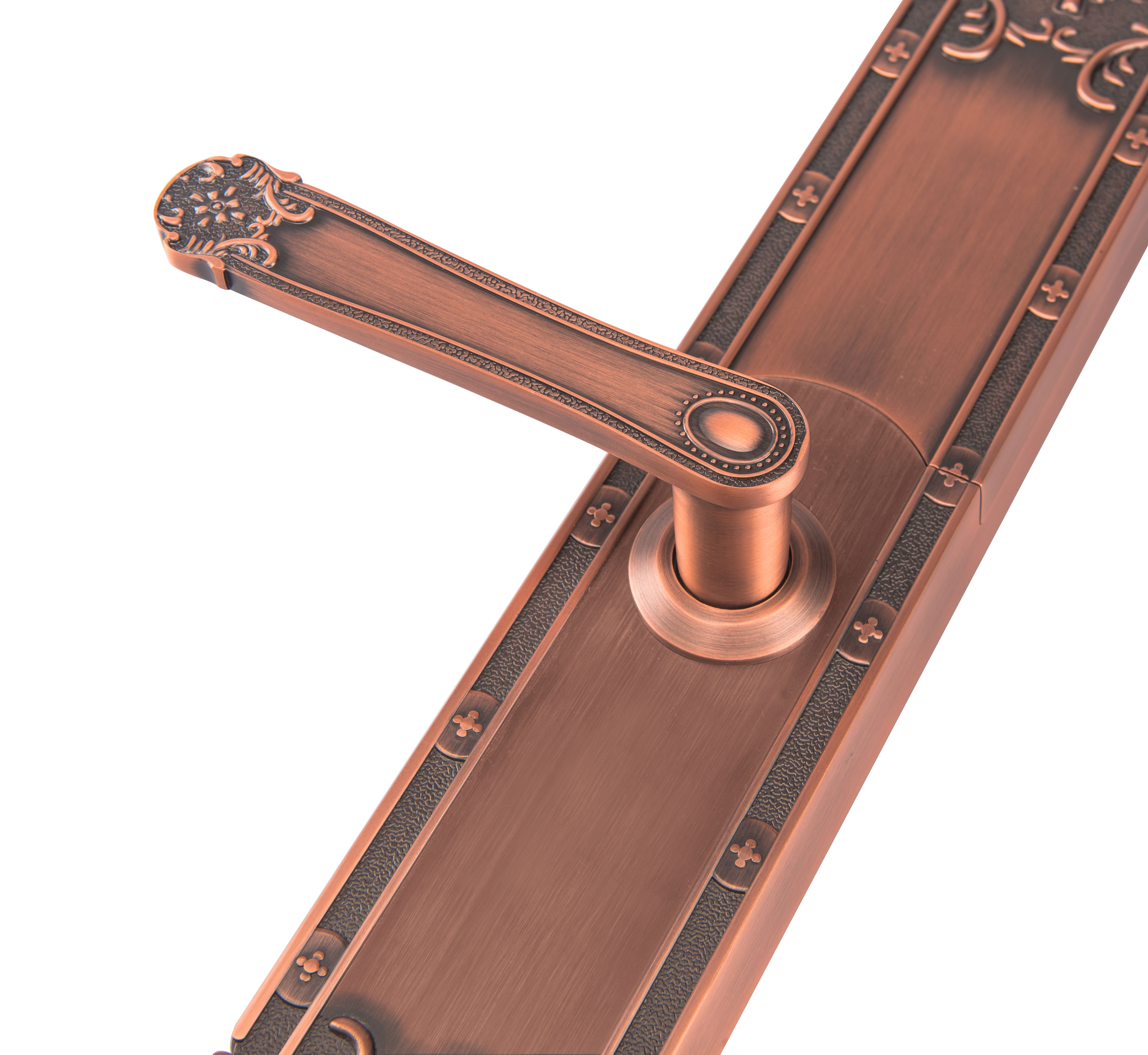 Red Copper Smart Handle Lock Fingerprint Keyless Home Door Lock High Temperature Resistance - 缩略图 4
