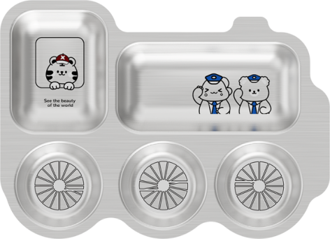 Divided Dinner Plate Various Shapes Student School Lunch Kids Tray