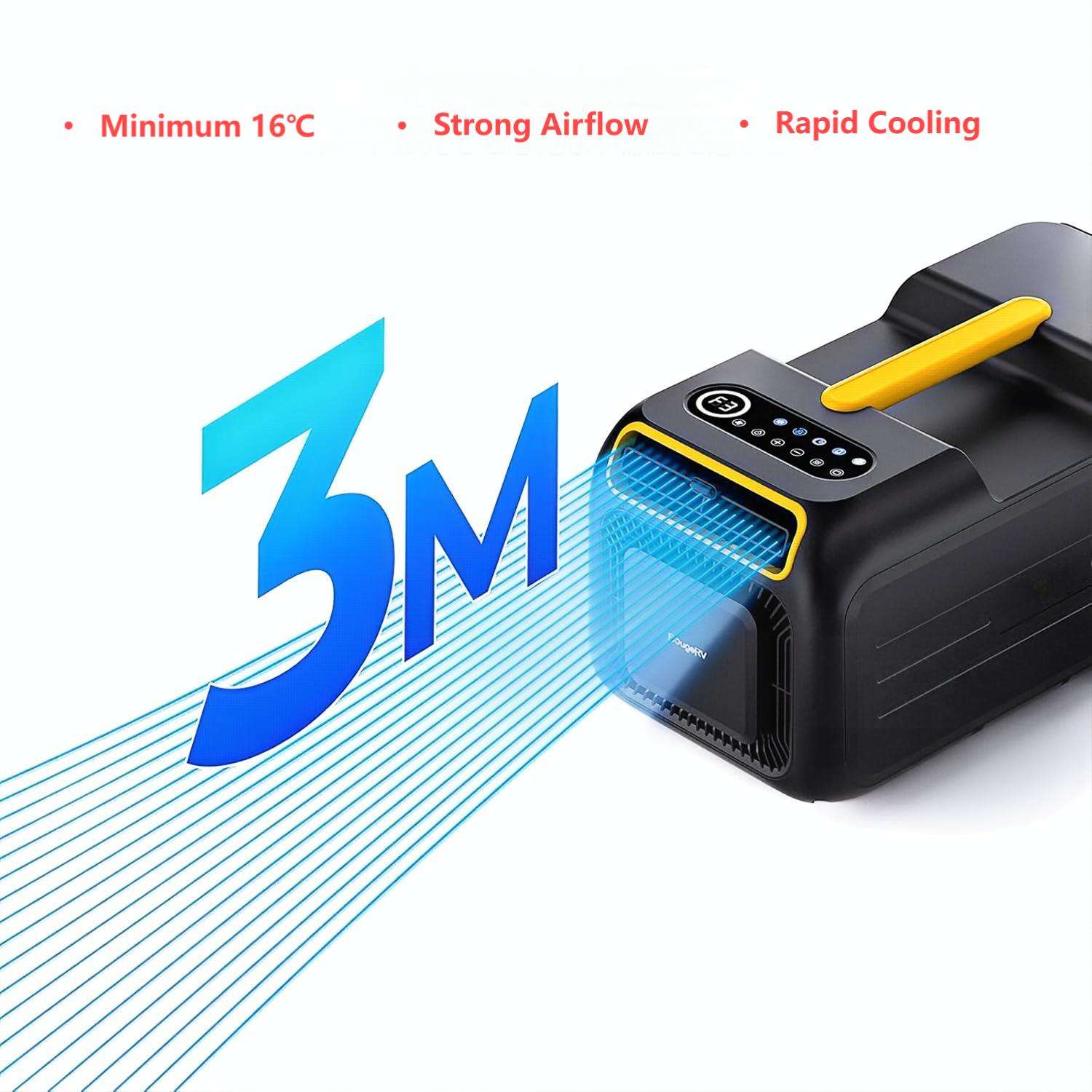 Strong Wind Blow Air Ac Portable Small Air Conditioner Mini air Conditioning for Room Camping - 缩略图 3