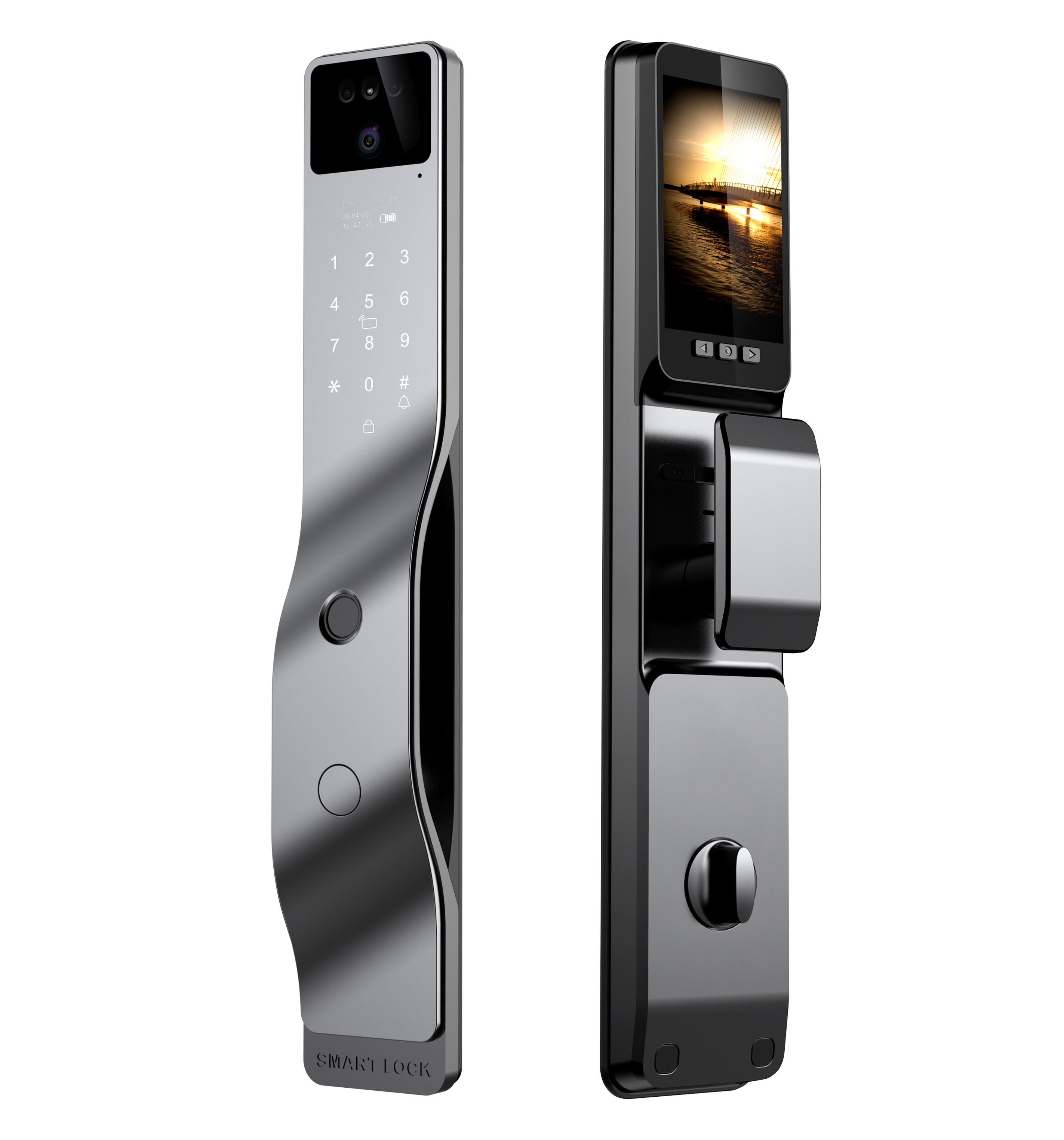 Tuya Home Security Front Door Lock Outdoor Digital Fingerprint Waterproof Security Facial Recognition Smart Lock