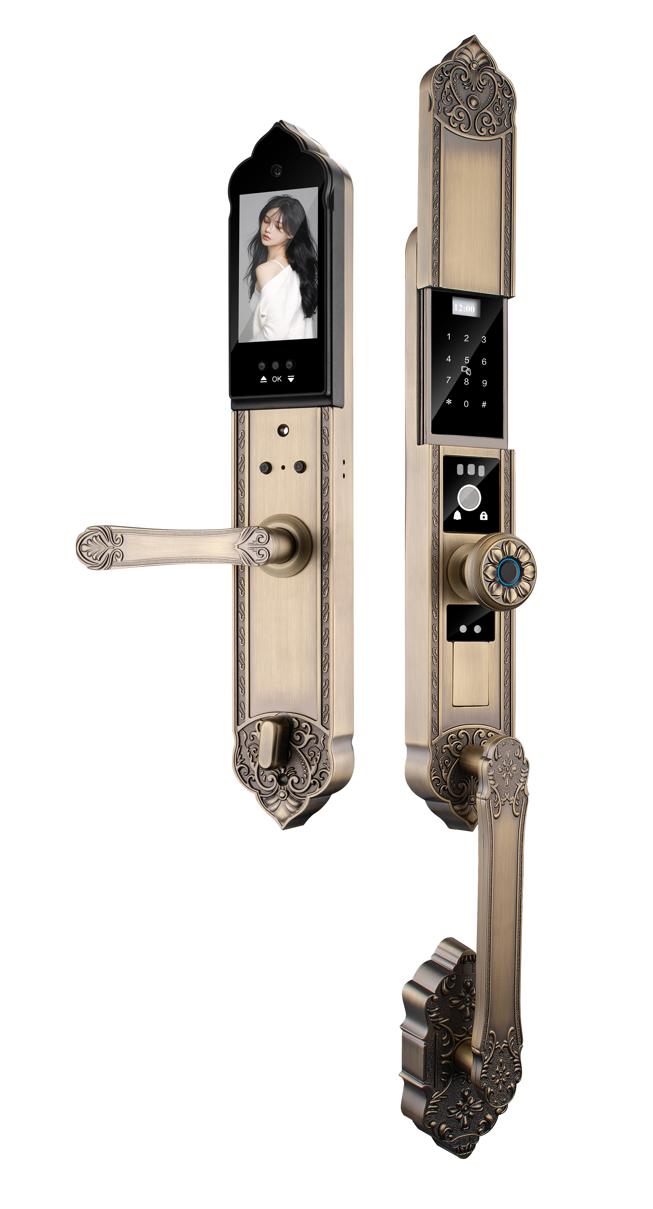 Fingerprint Smart Home Door Lock Tuya APP Video Face lock - 缩略图 2